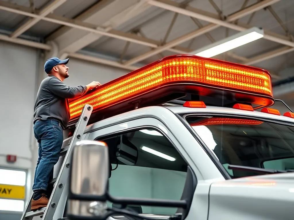 tow truck strobe and LED warning light system Southern California