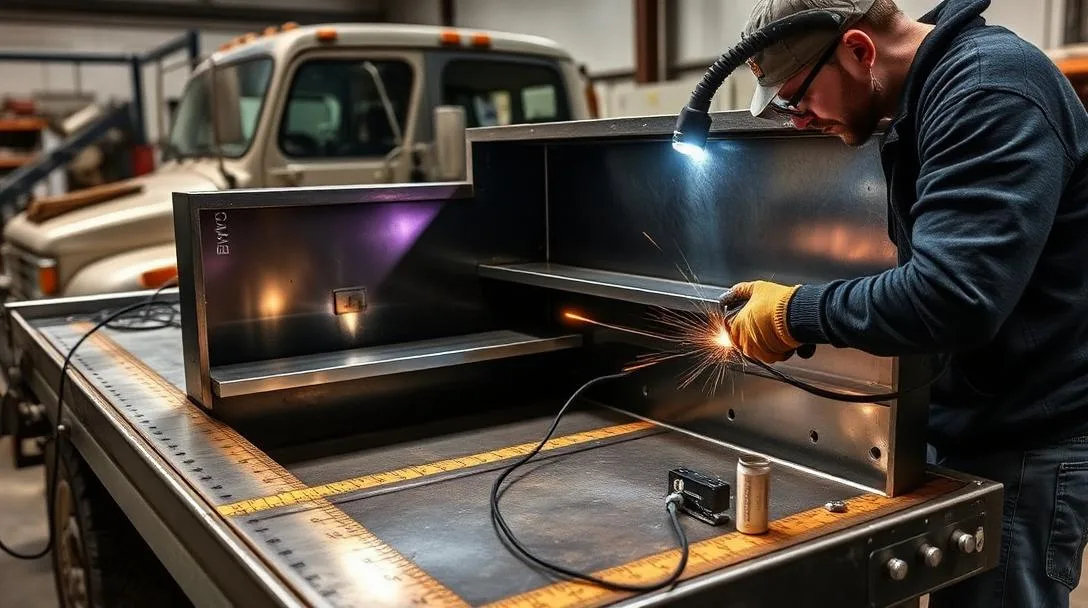 tow truck custom steel tool box Southern California