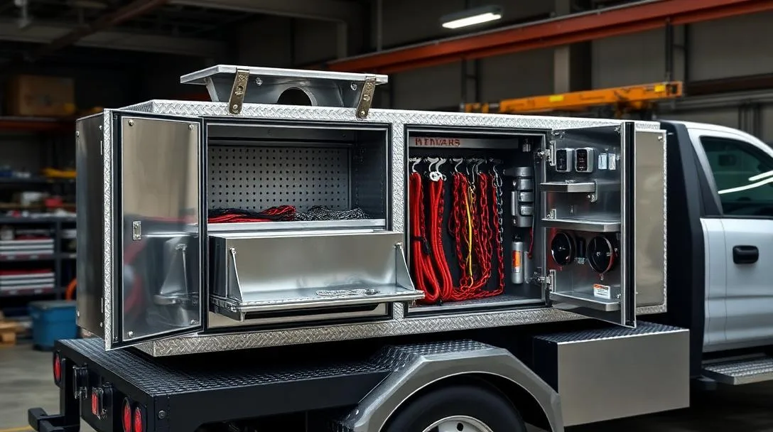 tow truck custom steel tool box Southern California