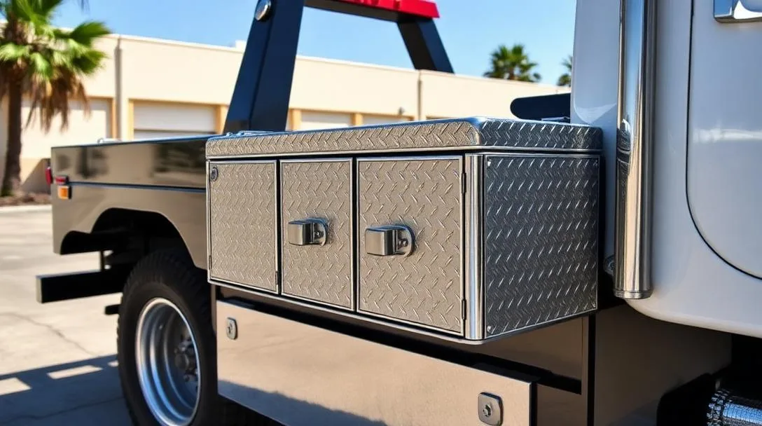 tow truck custom steel tool box Southern California